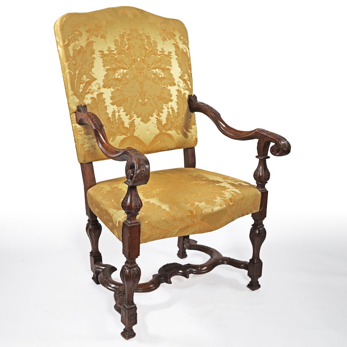 An Italian Pair Of Armchairs With Baluster-form Legs. Venice, 18th Century-photo-3