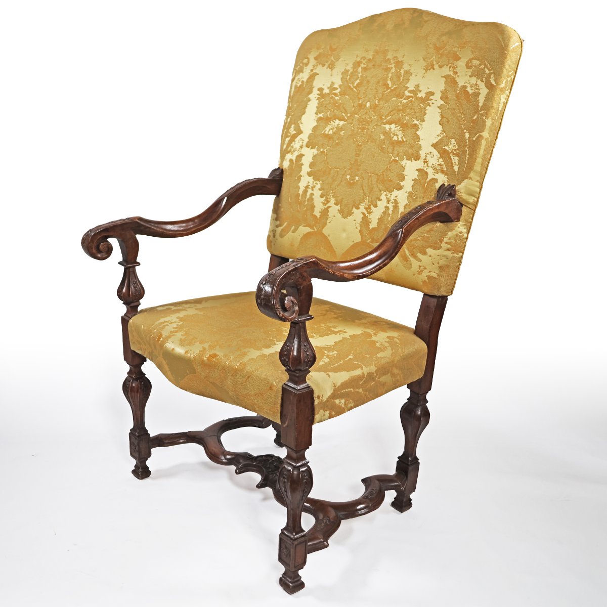 An Italian Pair Of Armchairs With Baluster-form Legs. Venice, 18th Century-photo-4