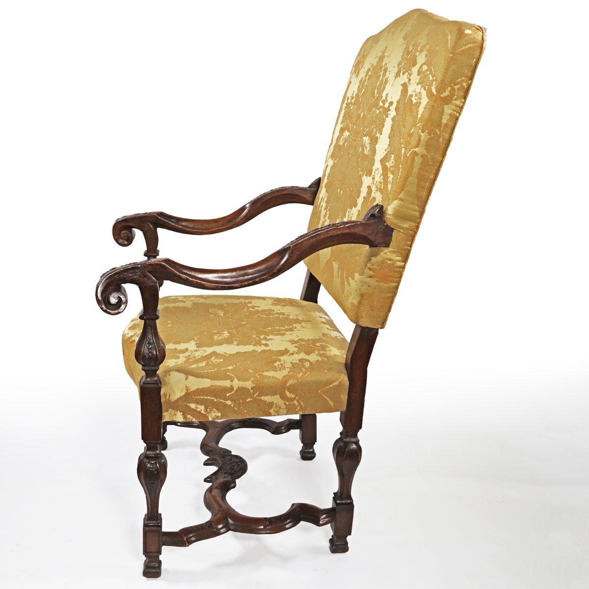An Italian Pair Of Armchairs With Baluster-form Legs. Venice, 18th Century-photo-1