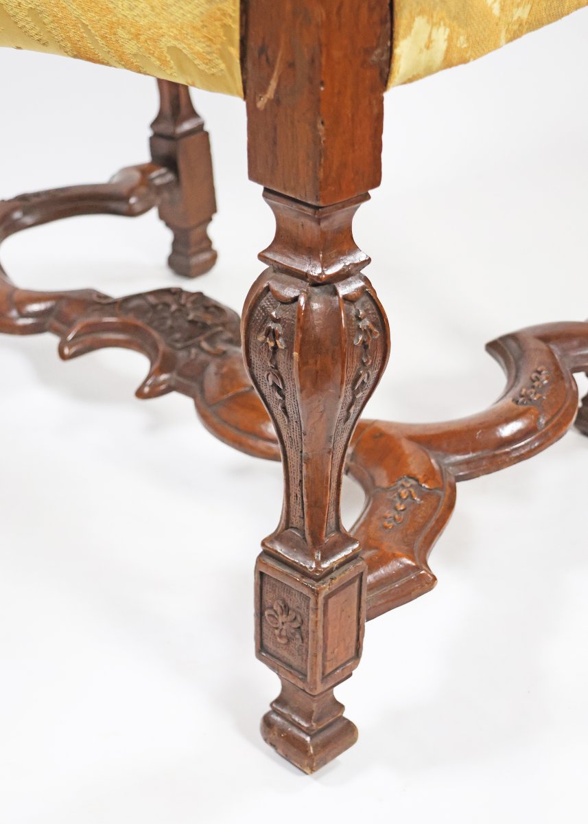 An Italian Pair Of Armchairs With Baluster-form Legs. Venice, 18th Century-photo-5
