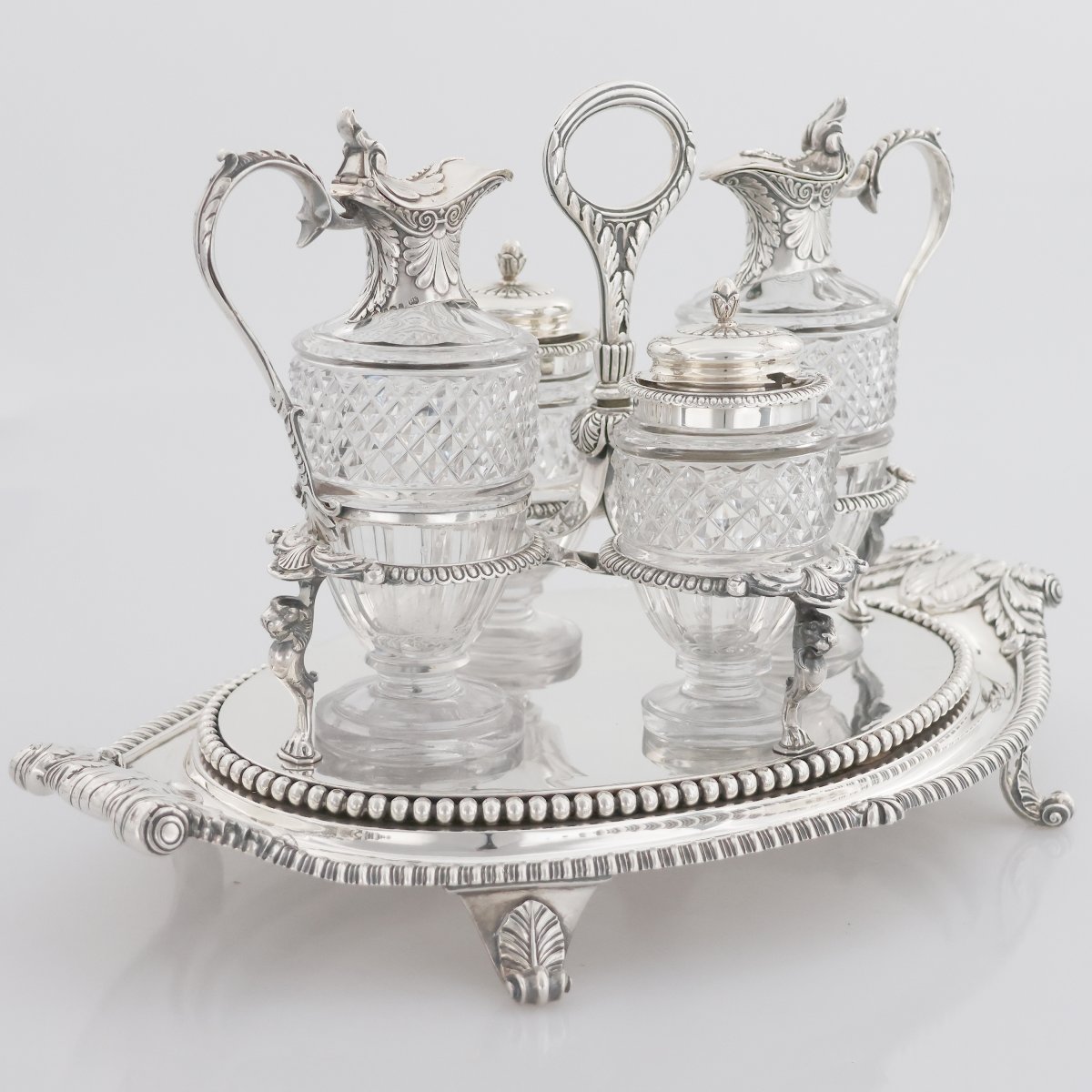 Support à condiments en argent sterling George III, Paul Storr, Londres, 1808-photo-2