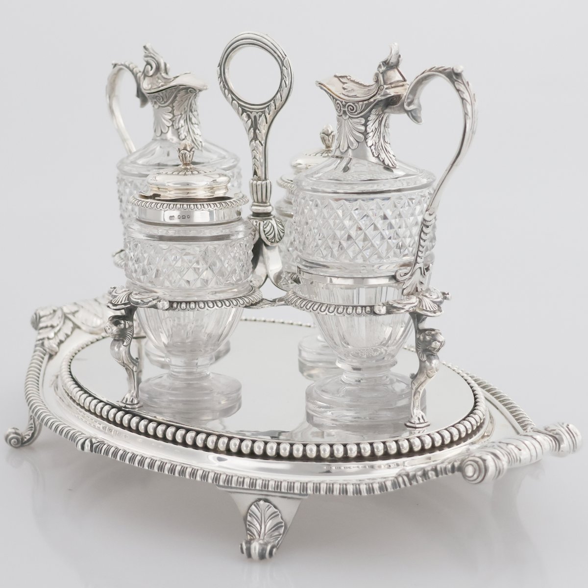 Support à condiments en argent sterling George III, Paul Storr, Londres, 1808-photo-3