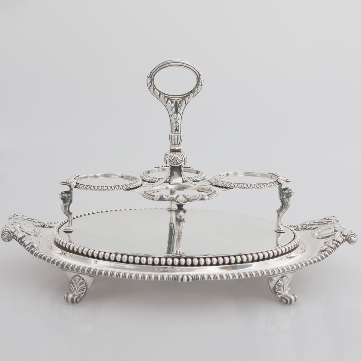 Support à condiments en argent sterling George III, Paul Storr, Londres, 1808-photo-4
