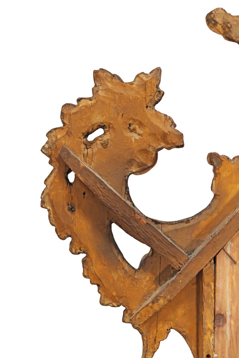 Paire de miroirs en bois sculpté et doré. Veneto, XVIIIe siècle-photo-5