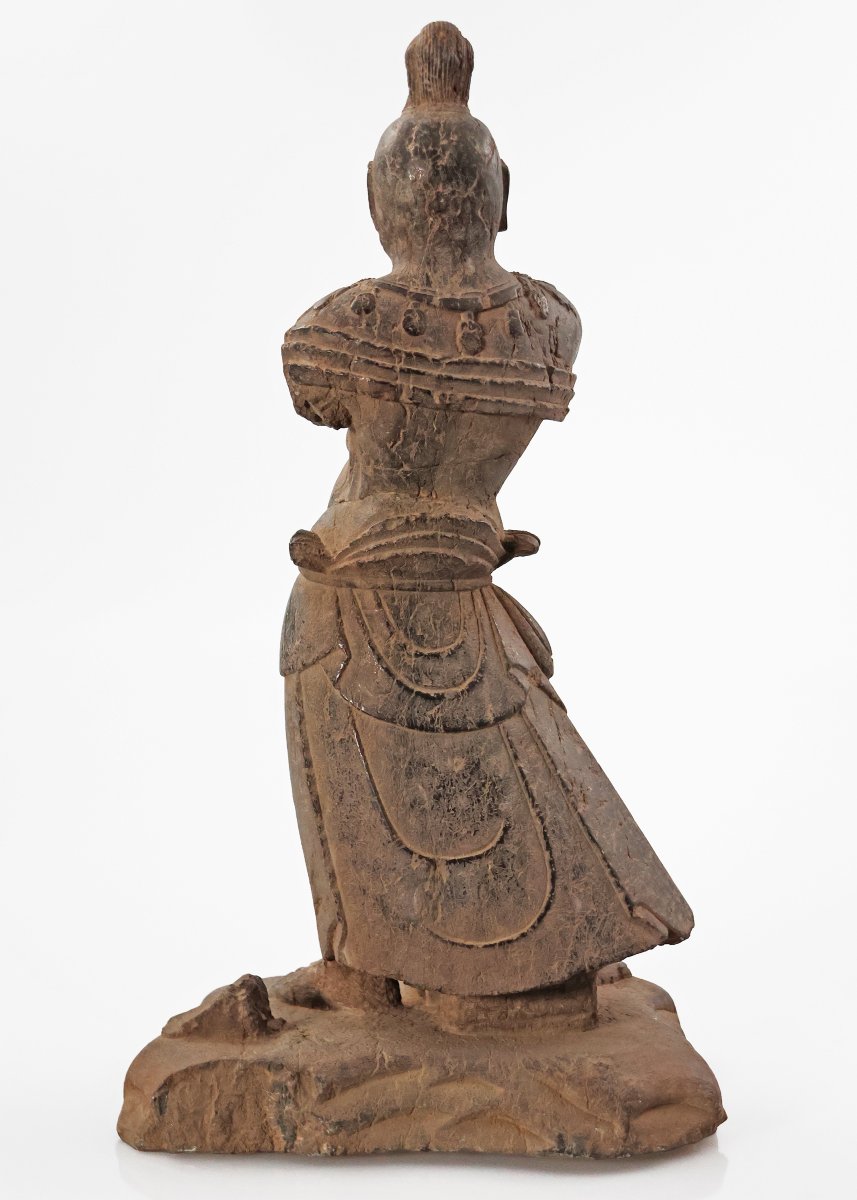 Paire de gardiens en pierre, Chine, fin de la dynastie Ming ou début de la dynastie Qing-photo-1