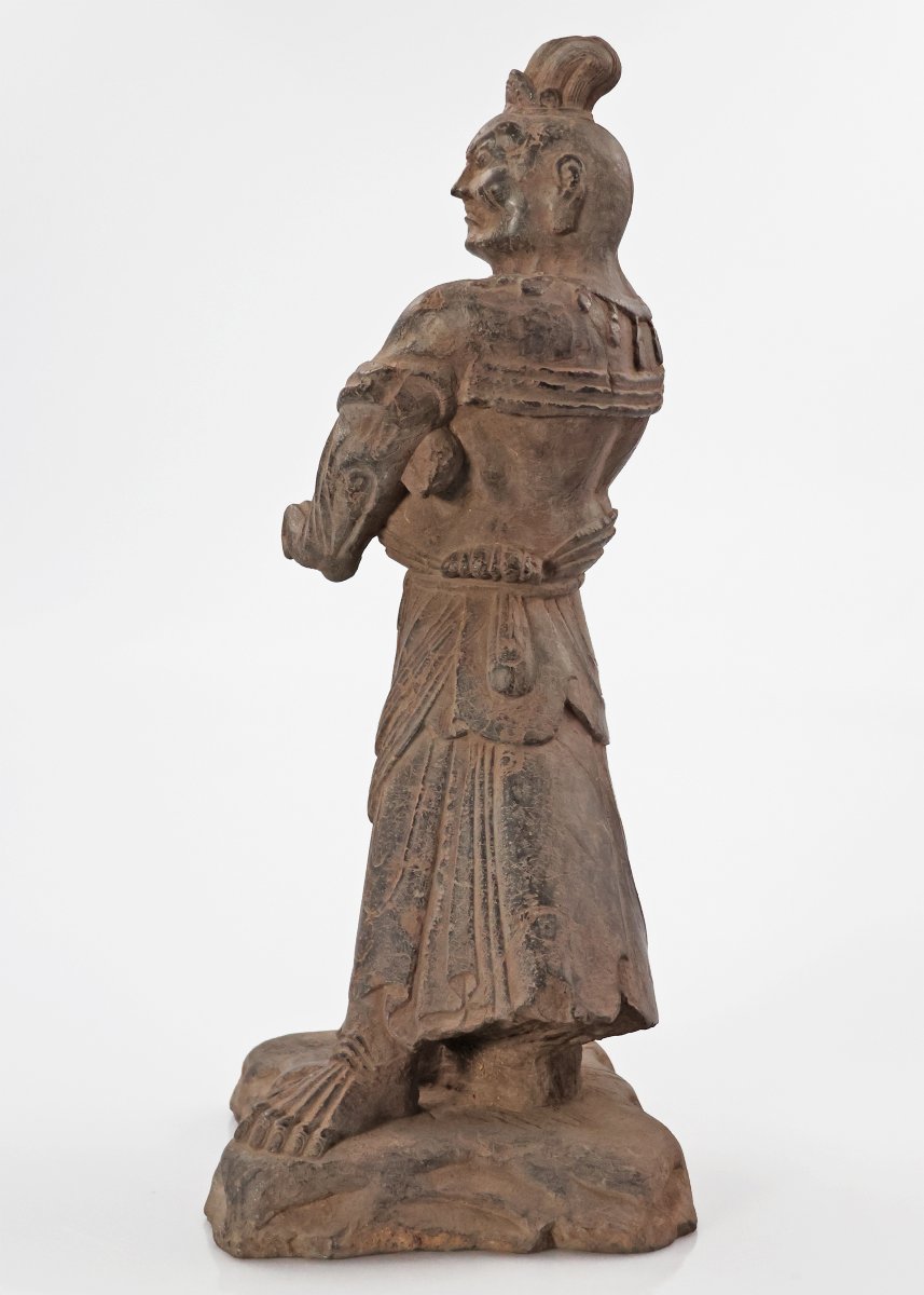 Paire de gardiens en pierre, Chine, fin de la dynastie Ming ou début de la dynastie Qing-photo-2