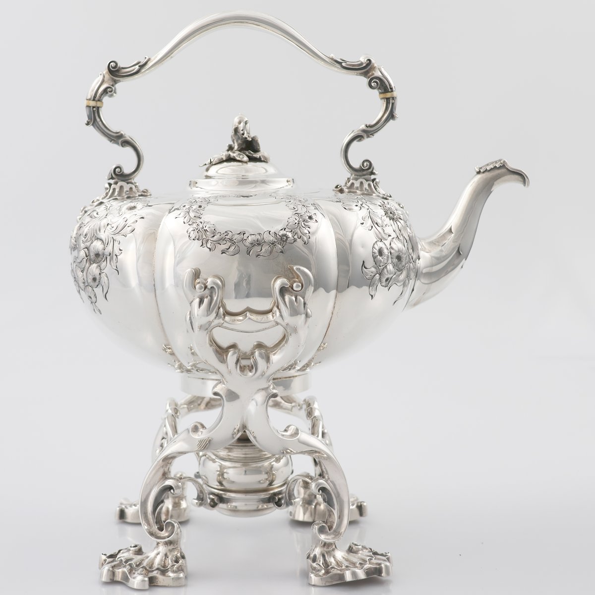 Bouilloire en argent, Guillaume IV, Paul Storr pour Storr & Mortimer, Londres, 1837-photo-2