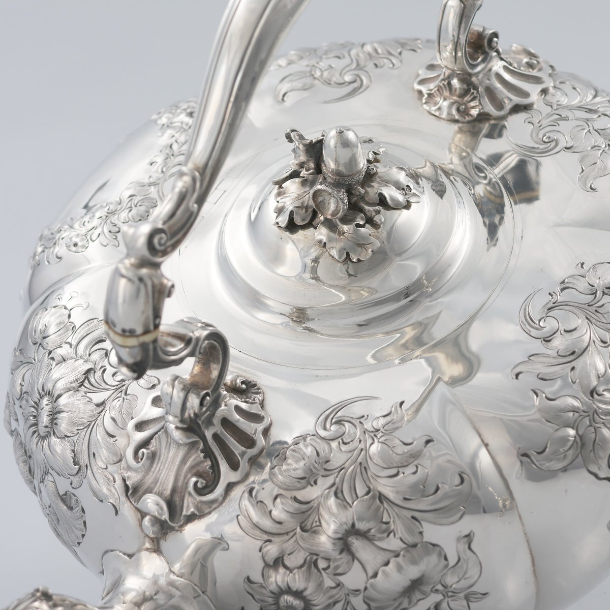 Bouilloire en argent, Guillaume IV, Paul Storr pour Storr & Mortimer, Londres, 1837-photo-4