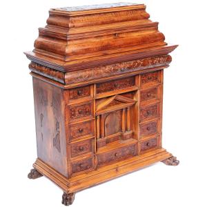 A North Italian Cabinet In Walnut And Cedar Wood, Late 18th Century Early 19th Century