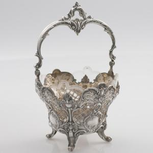 Corbeille en argent repoussé et ciselé, Bruckmann & Söhne, Allemagne, XIXᵉ siècle