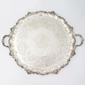 Plateau en argent sterling Reine Victoria, Hunt & Roskell, Late Storr & Mortimer, Londres, 1853