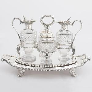 A George III Sterling Silver Cruet Stand, Paul Storr, London, 1808