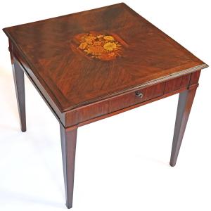 Table En Palissandre, Marqueterie D’essences Variées, Maggiolini, Milan, Début Du XIXe Siècle