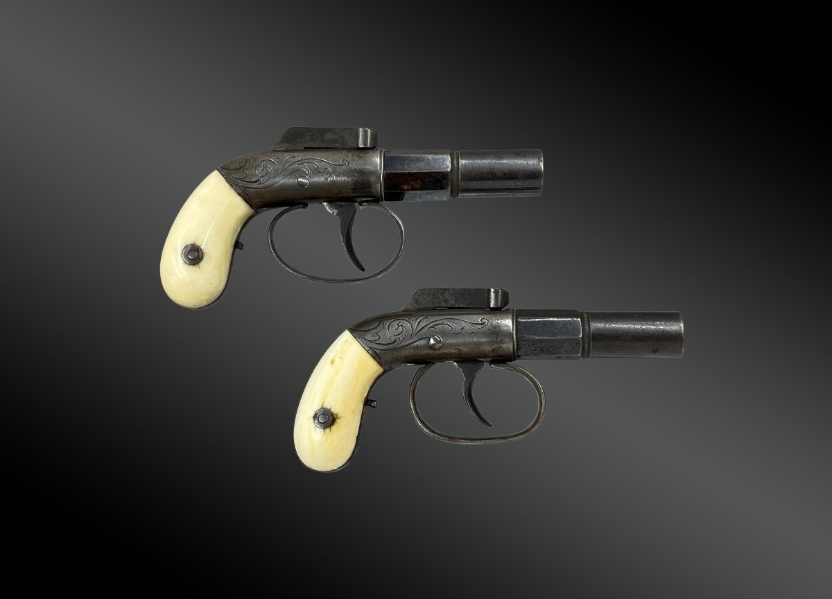Pair Of Allen & Thurber Percussion Pistols, Second United States Model 1845-photo-2