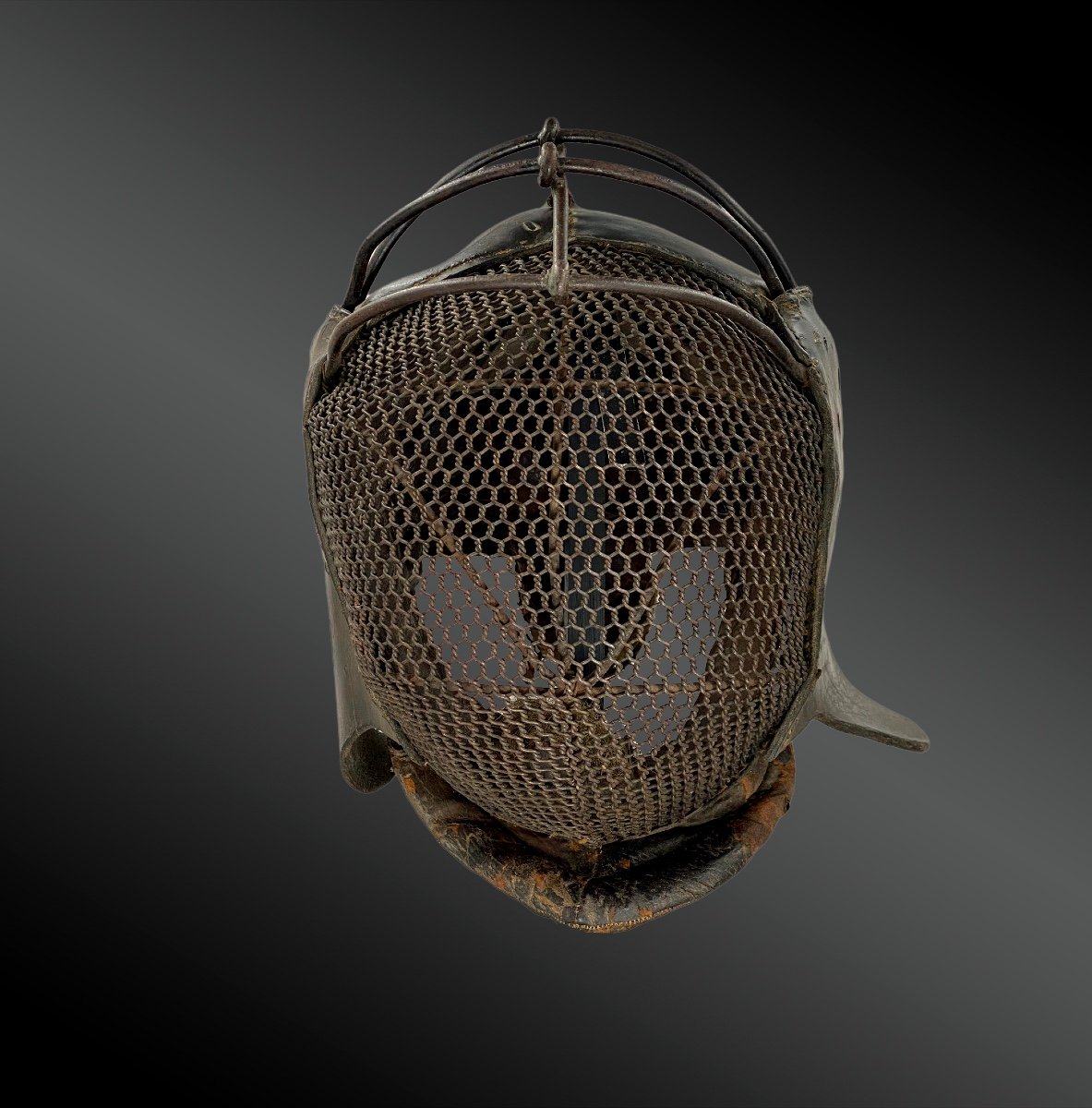 Fencing Helmet Or Cane Combat Italy XIXth-photo-4