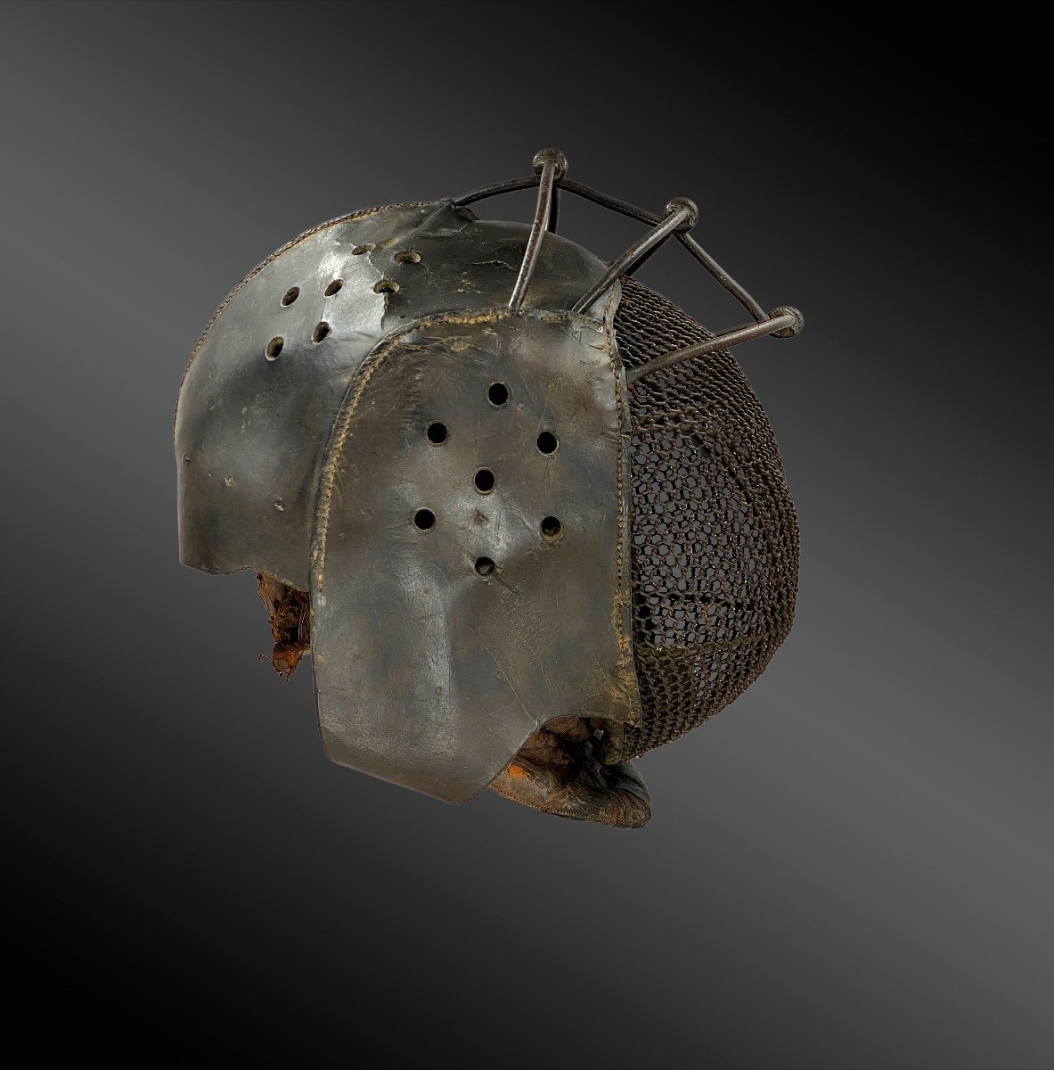 Casque D’escrime Ou De Combat De Canne Italie XIXème