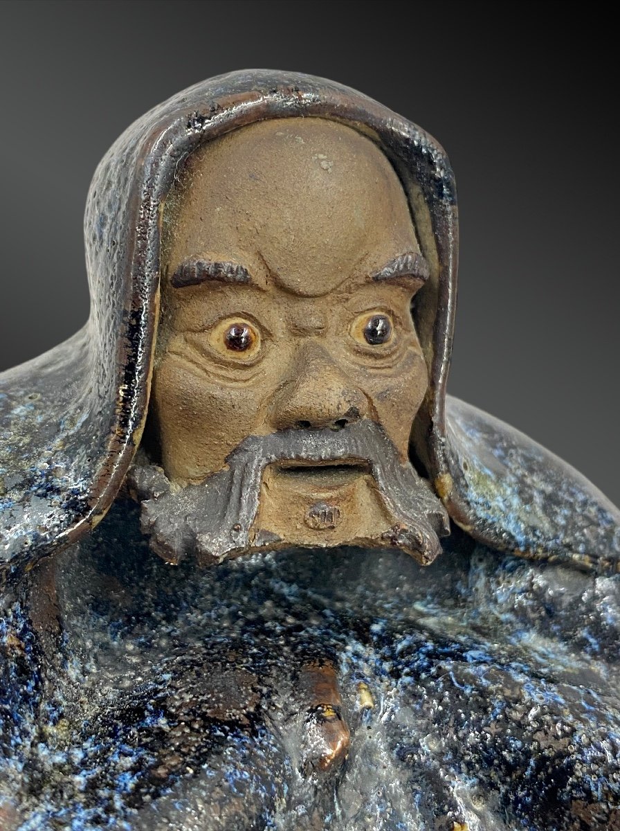Statuette Figuring A Daruma Japan, Meiji Period (1868 - 1912)-photo-2