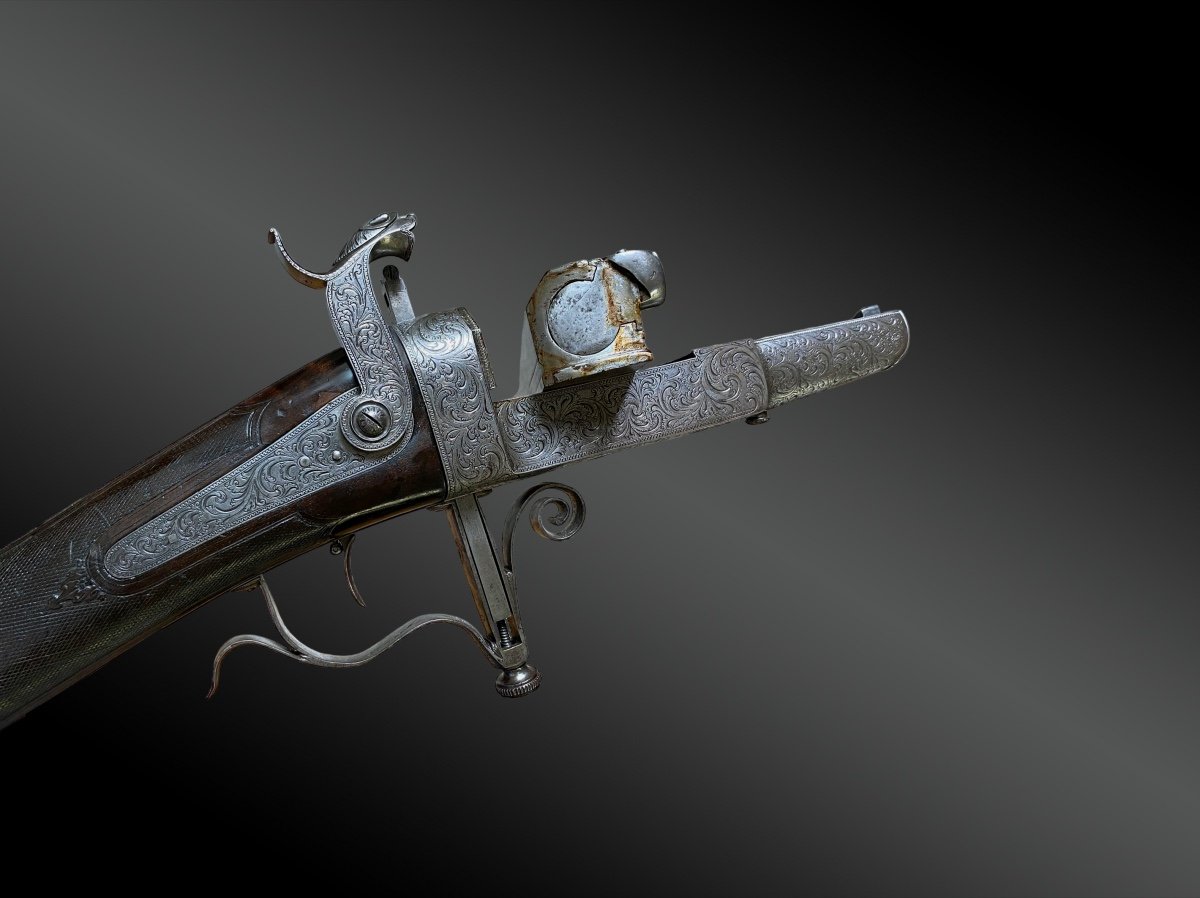 Heavy Barrel Shooting Rifle, Luxury Finish Circa 1860-photo-3