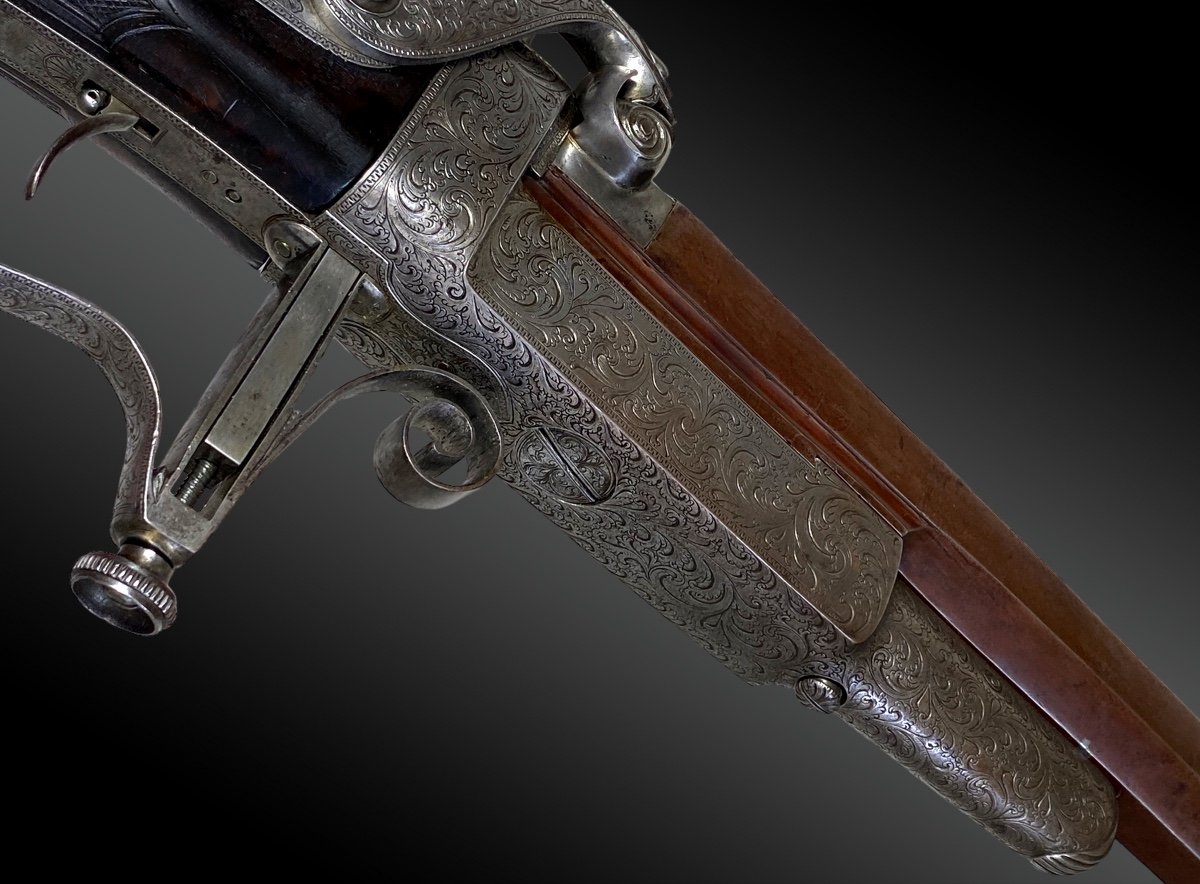 Heavy Barrel Shooting Rifle, Luxury Finish Circa 1860-photo-3