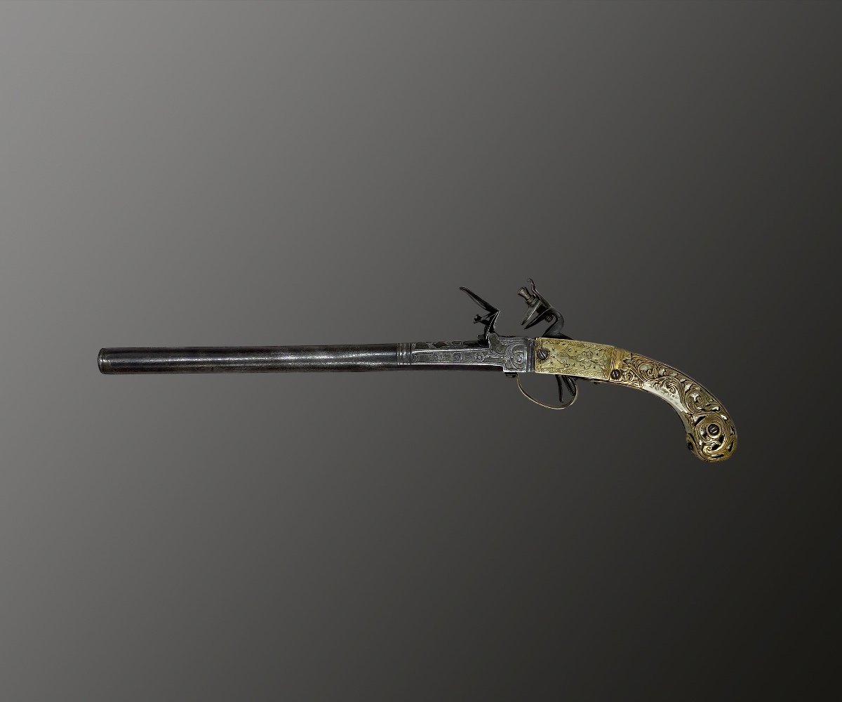 Queen Anne Type Chest Pistol, For The Oriental Market England - XIXth-photo-2
