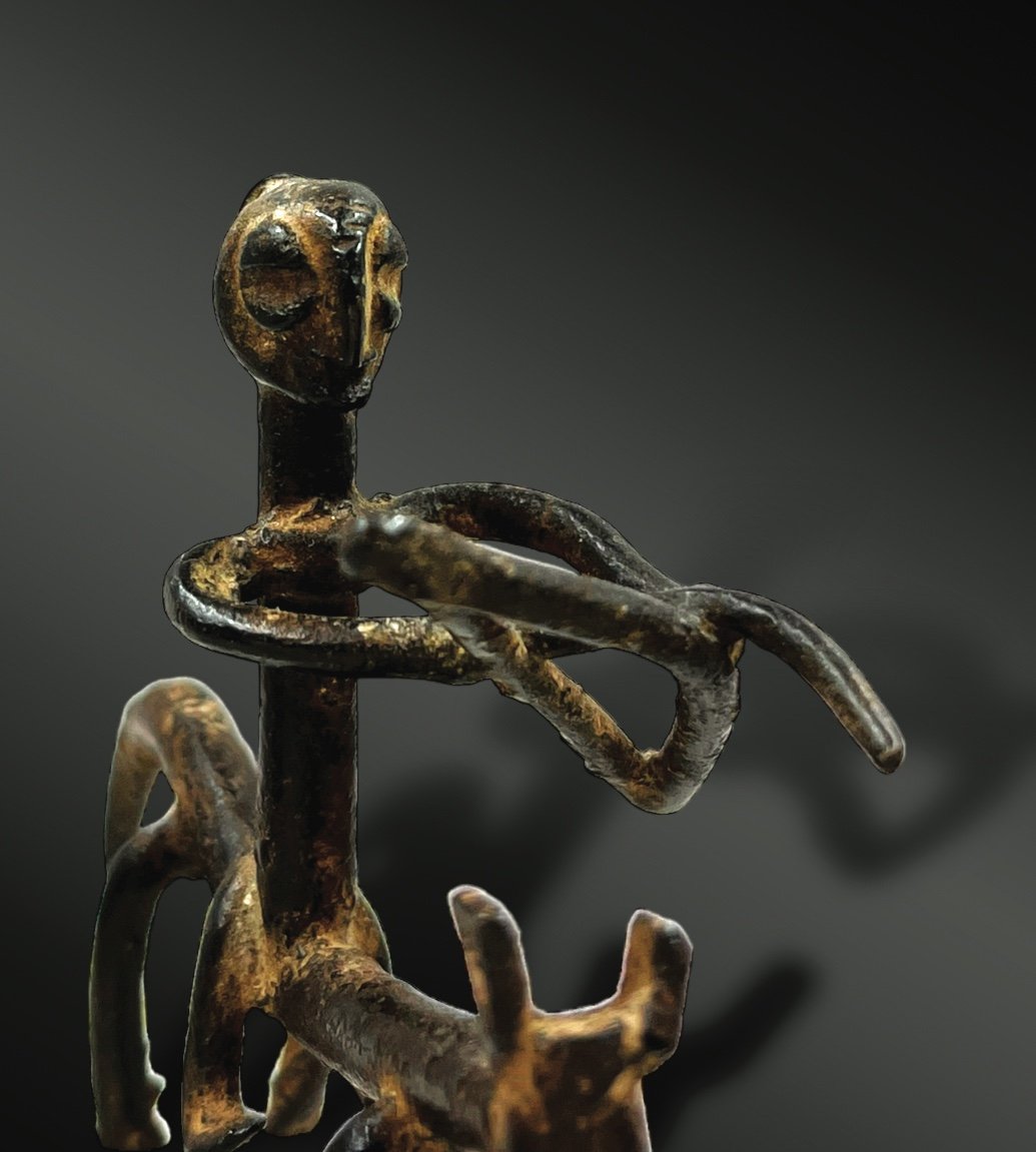 Cavalier Armé d'Un Arc Et d'Une Flèche - Culture Gan, Sud-ouest Du Burkina Faso - XIXème Siècle-photo-2