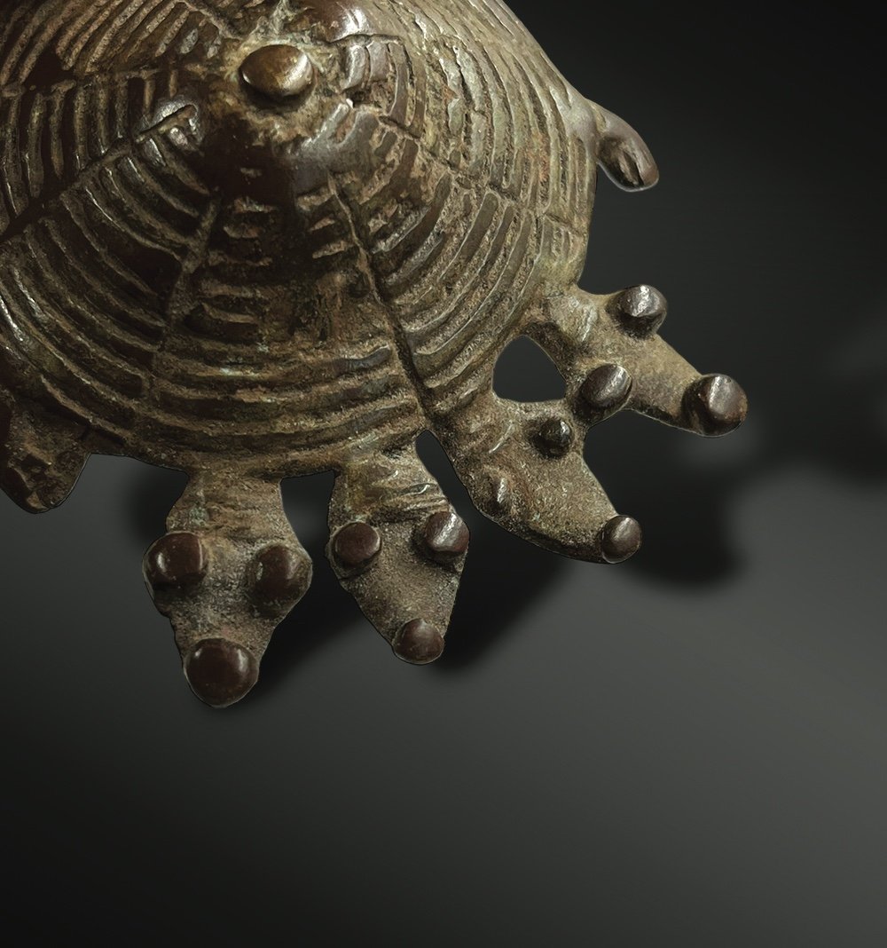 Pendentif Debira Figurant Une Tortue à Quatre Têtes - Culture Gan, Burkina Faso - XIXème Siècle-photo-2