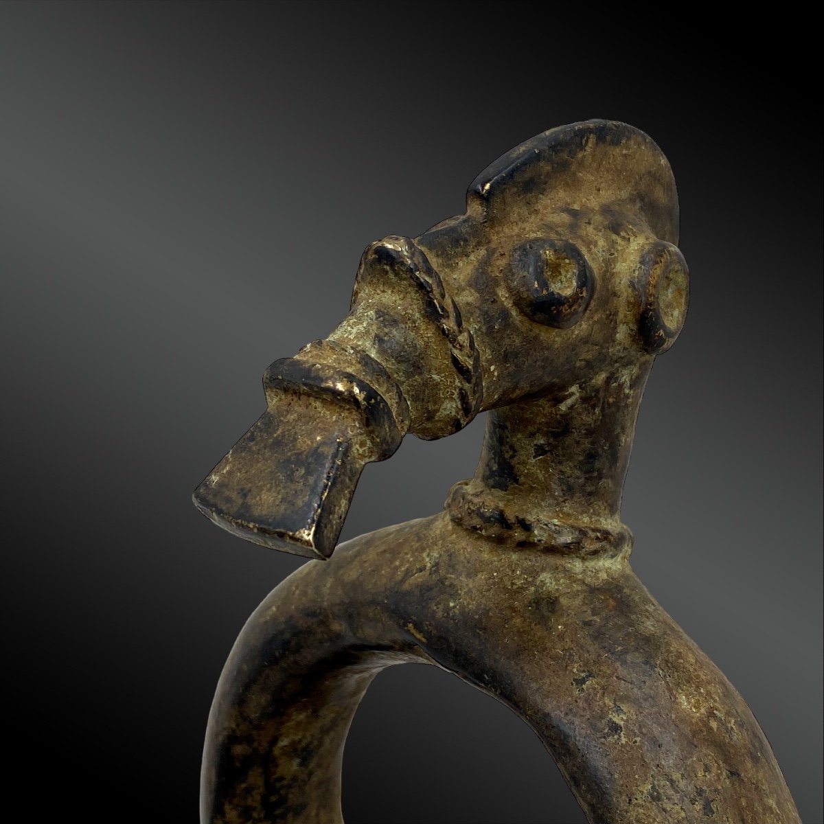 Bracelet Animated With A Bush Genius Head - Sénufo Culture, Ivory Coast - 19th Century-photo-2