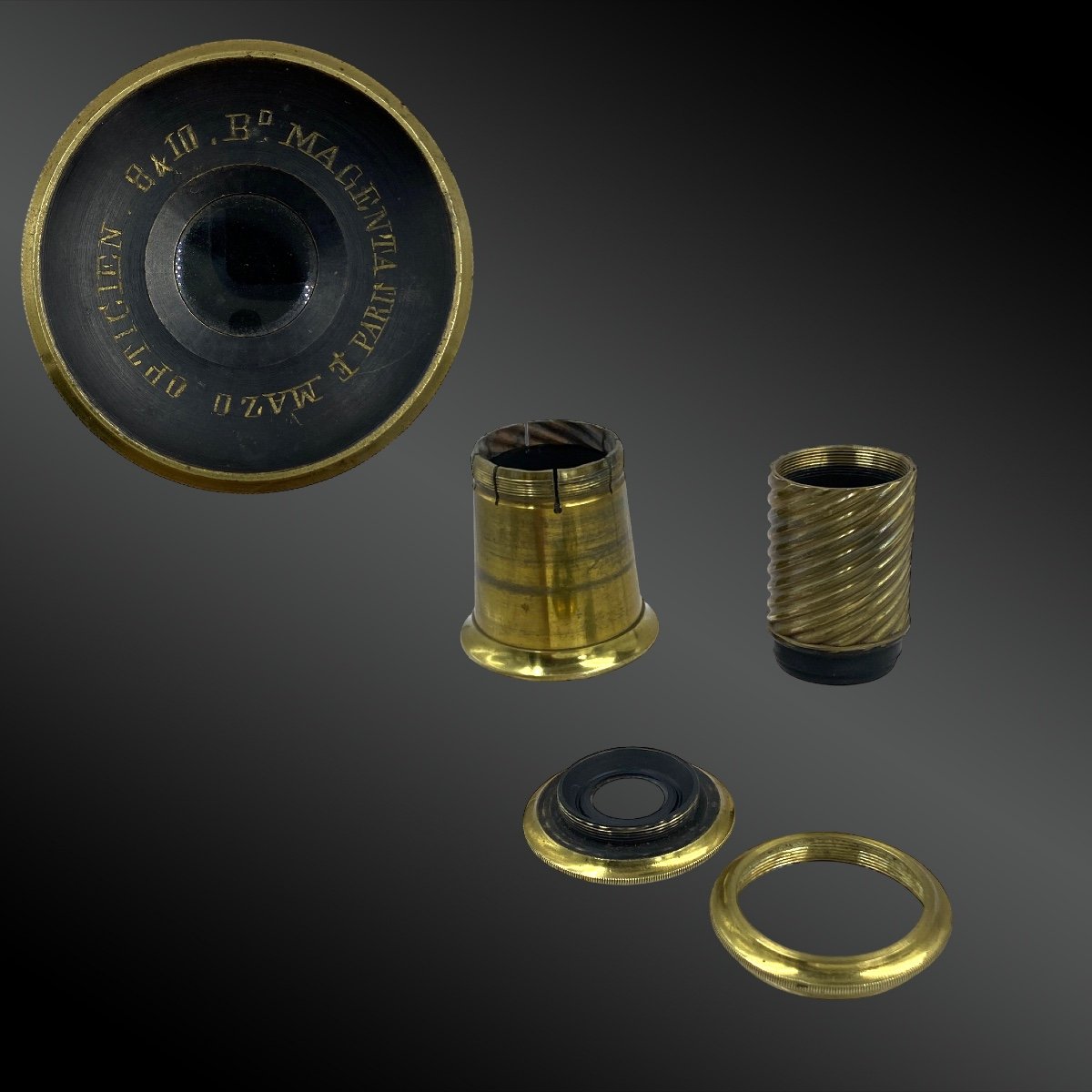 Telescopic Optic Signed E. Mazot France Late 19th Century-photo-3