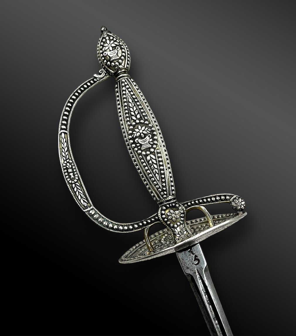 Officer's Court Sword - France - End Of The 18th Century-photo-3