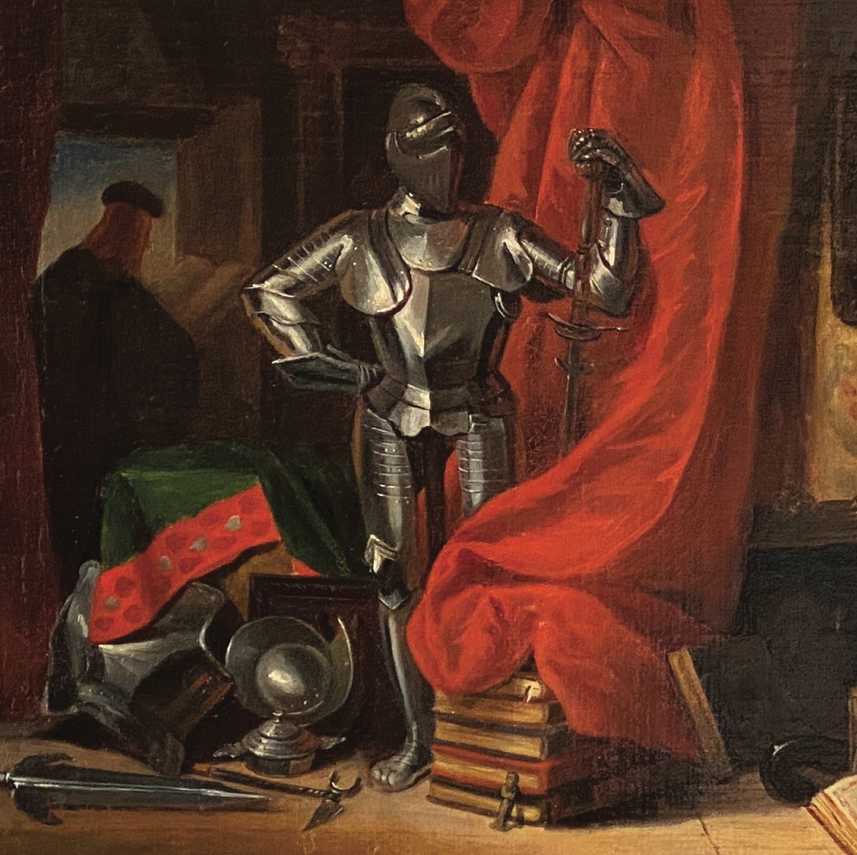 French Romantic School Around 1830 - Still Life With Armor-photo-2