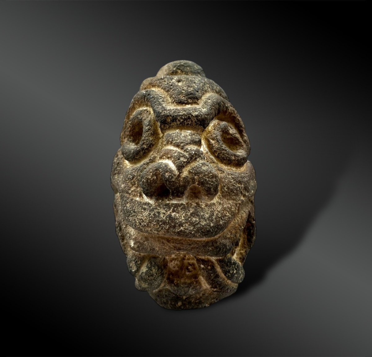 Jaguar Head Nail Or Tenon - Chavín Culture Style, Peru-photo-2