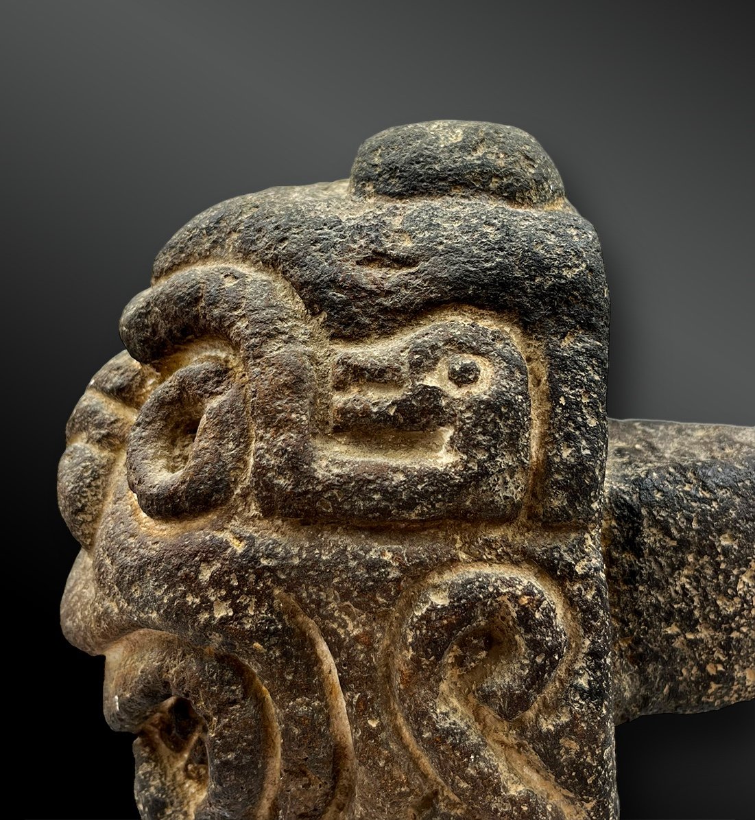 Jaguar Head Nail Or Tenon - Chavín Culture Style, Peru-photo-1