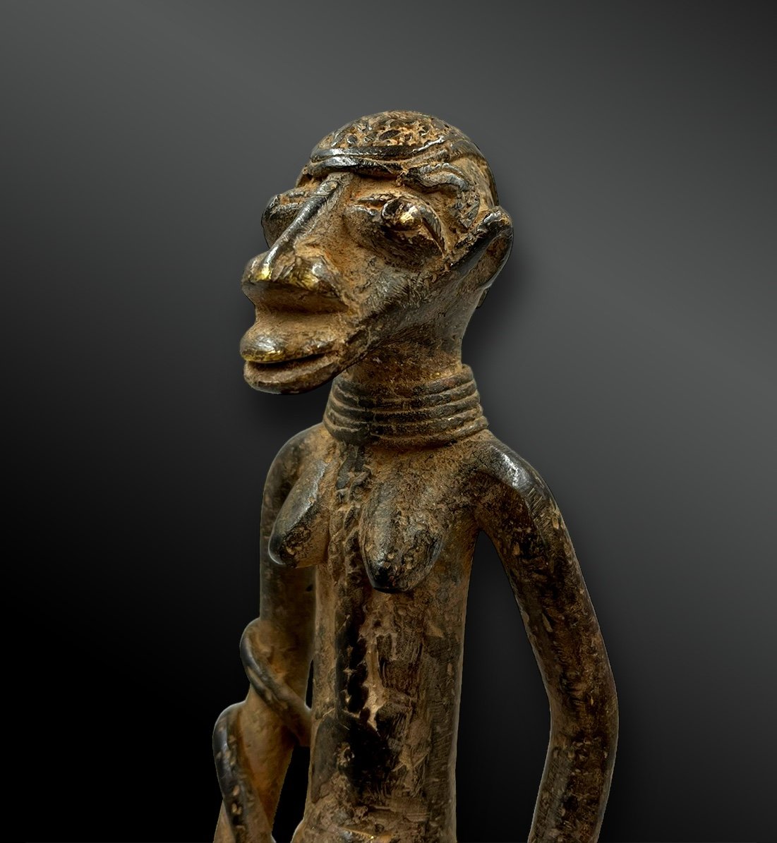 Female Statuette - West Africa - First Half Of The 20th Century -photo-3