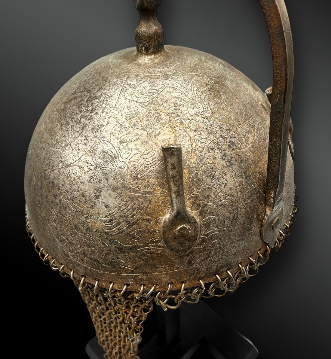 Casque Oriental Appelé Kulah Khud - Empire Ottoman, Qâdjâr, Iran - XIXème Siècle -photo-2