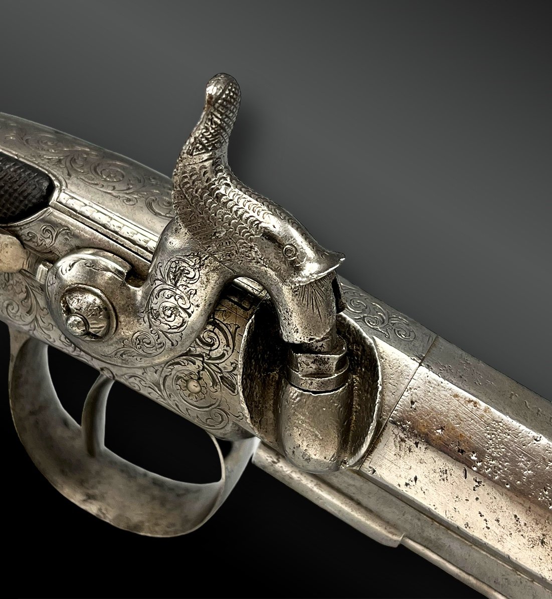 Paire De Pistolets Signée Thatam London - Londres, Royaume-uni - XIXème Siècle-photo-3