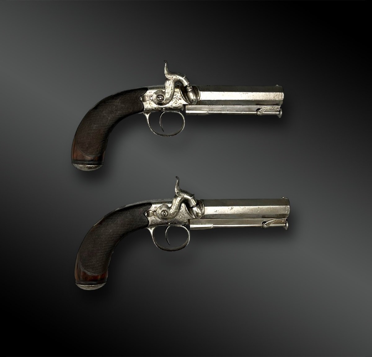 Paire De Pistolets Signée Thatam London - Londres, Royaume-uni - XIXème Siècle