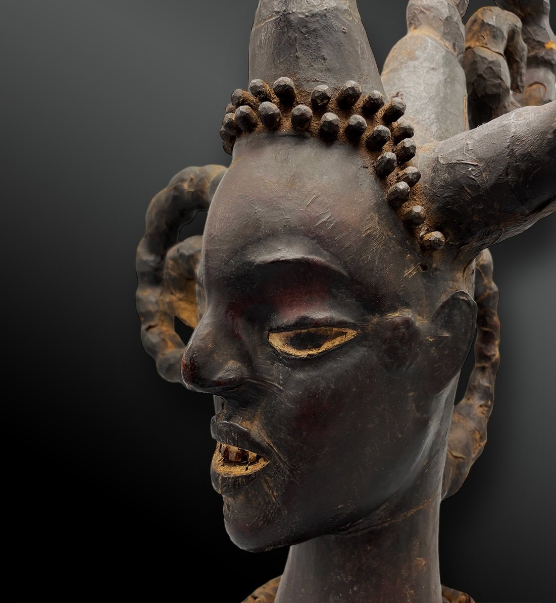 Crest Mask - Ekoi/ejagham Culture, Nigeria - First Half Of The 20th Century-photo-3