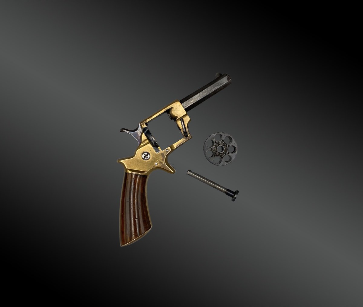 Coffret Nécessaire Revolver Tranter Cal. 22. Cogswell & Harrison Angleterre – Londres XIXème-photo-1