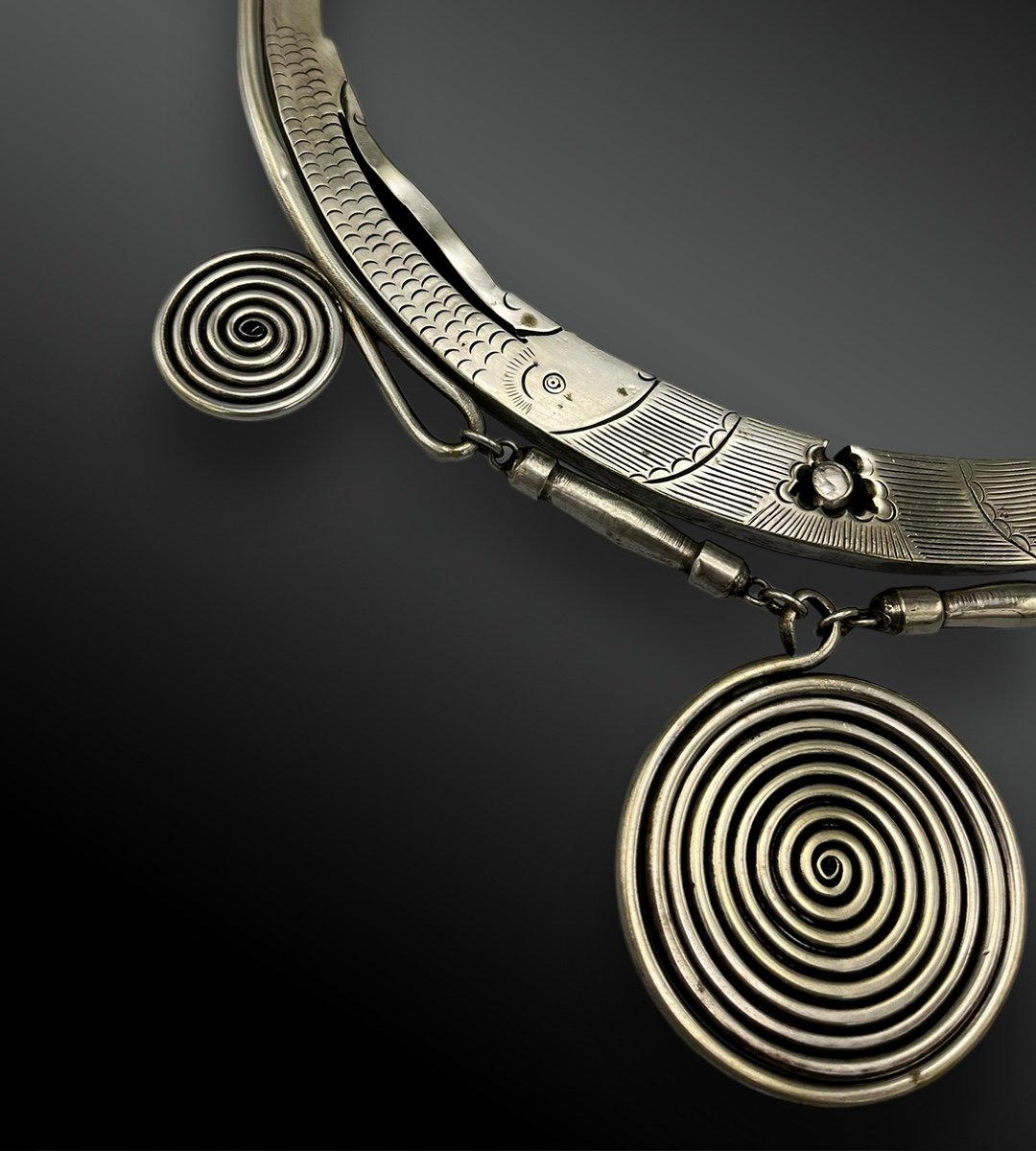 Collier Cérémoniel - Culture Miao, Chine - Première Moitié XXème Siècle-photo-3