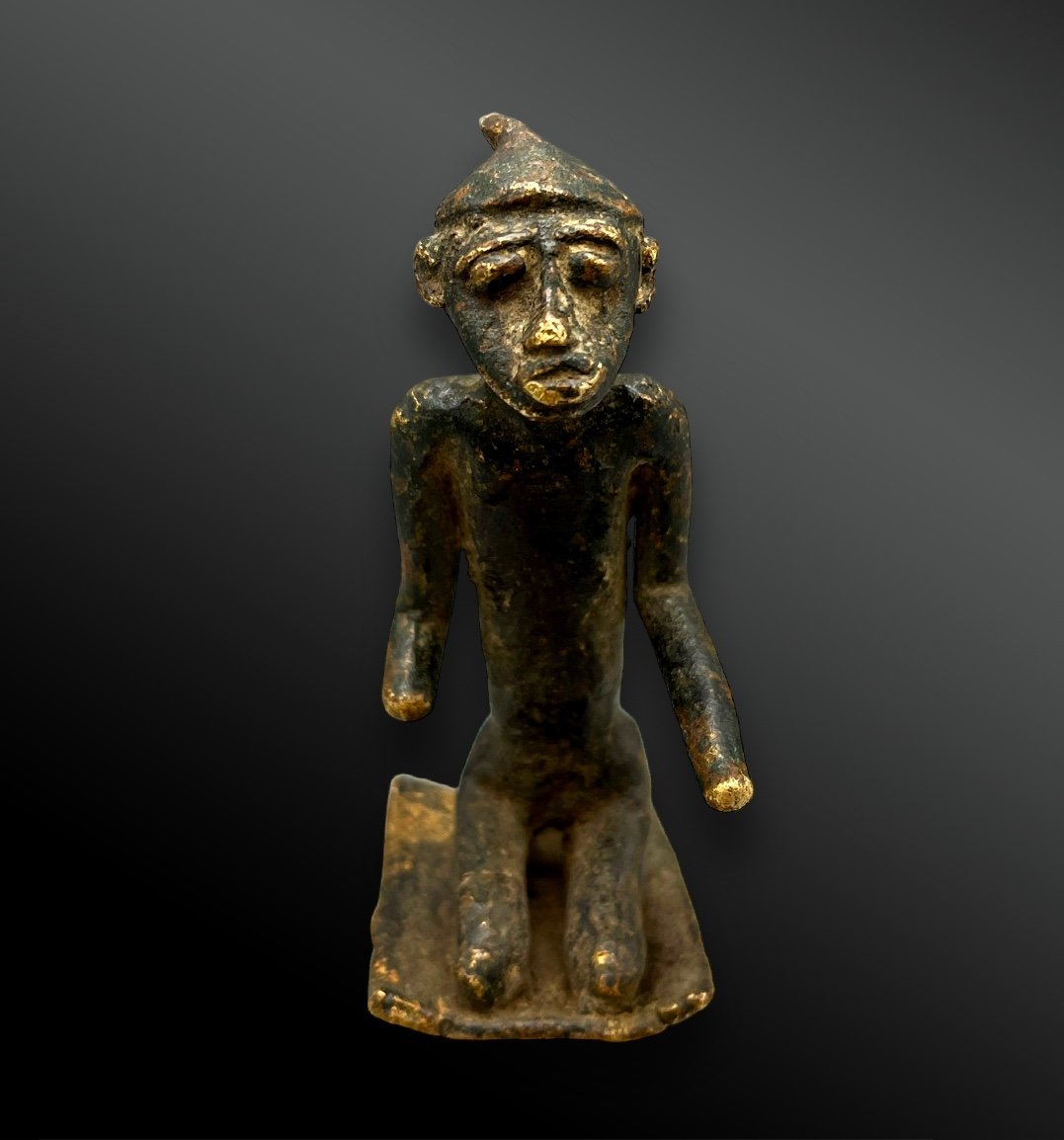 Statuette Figurant Un Homme En Prière - Culture Dogon ?, Mali - XIXème Siècle Ou Antérieur-photo-2