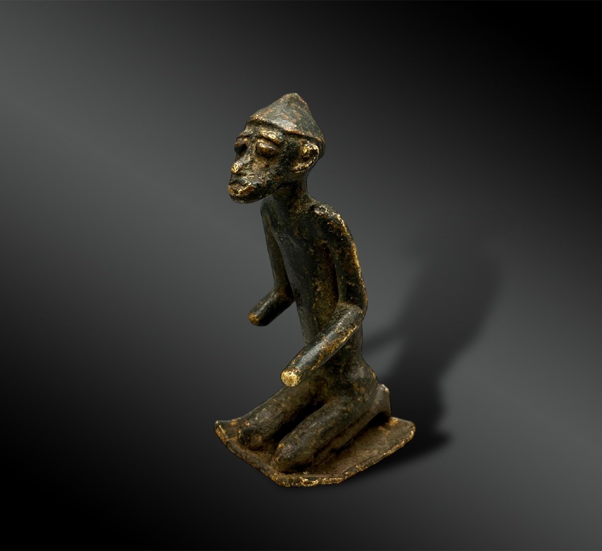 Statuette Figurant Un Homme En Prière - Culture Dogon ?, Mali - XIXème Siècle Ou Antérieur-photo-3