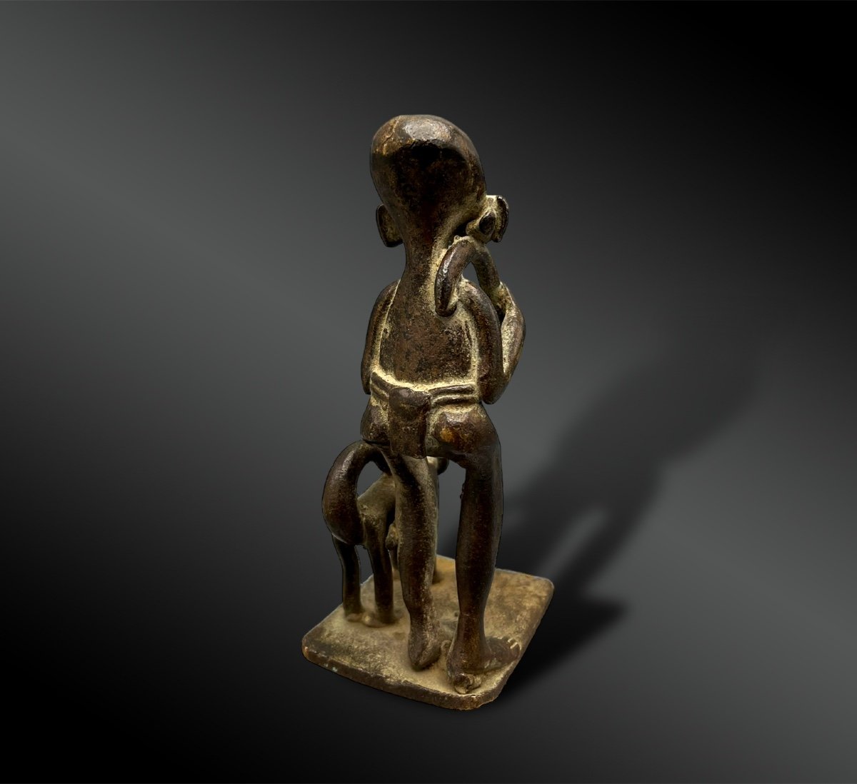 Statuette Depicting A Mustached Man - Baoulé Culture?, Ivory Coast-photo-3
