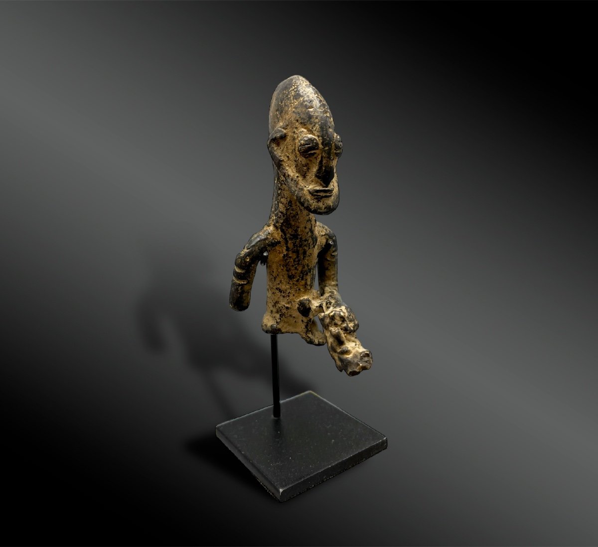 Buste D’homme Le Crâne Très Effilé - Culture Dogon, Mali - XIXème Siècle Ou Antérieur-photo-2