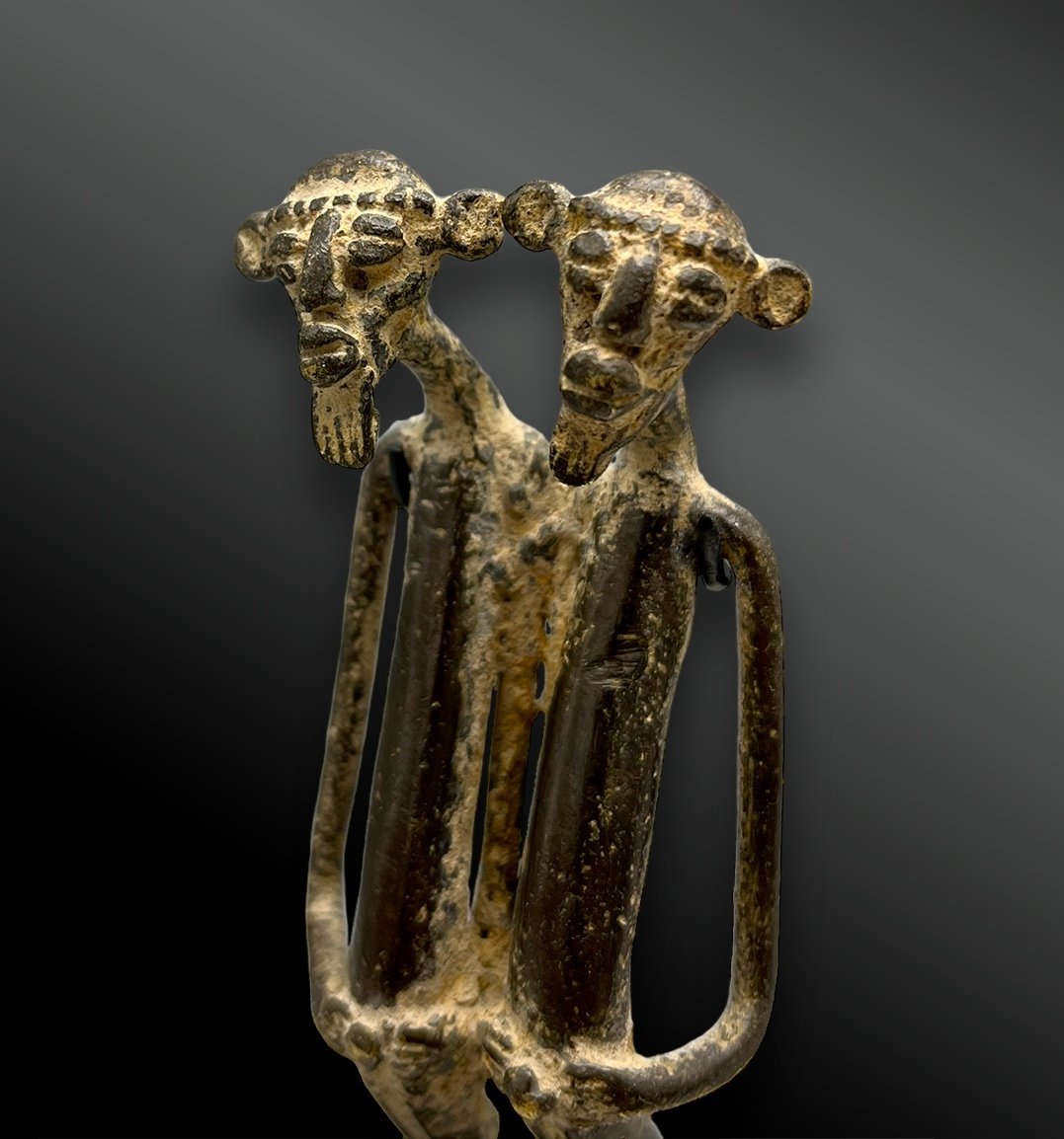 Statuette Depicting A Twin Couple - Kulango Culture, Ivory Coast And Ghana - Circa 1900-photo-3