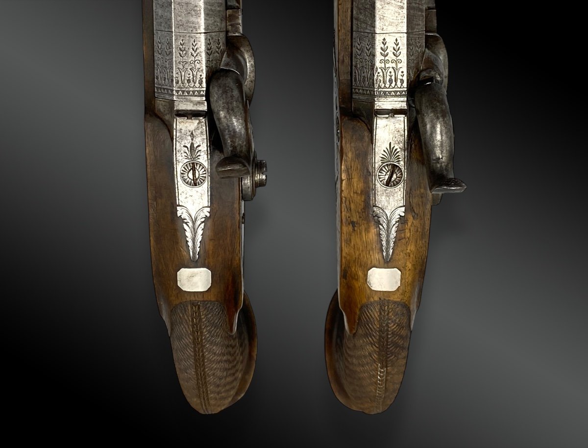 Pair Of Percussion Pistols Signed Lepage In Paris France - 19th Century-photo-3
