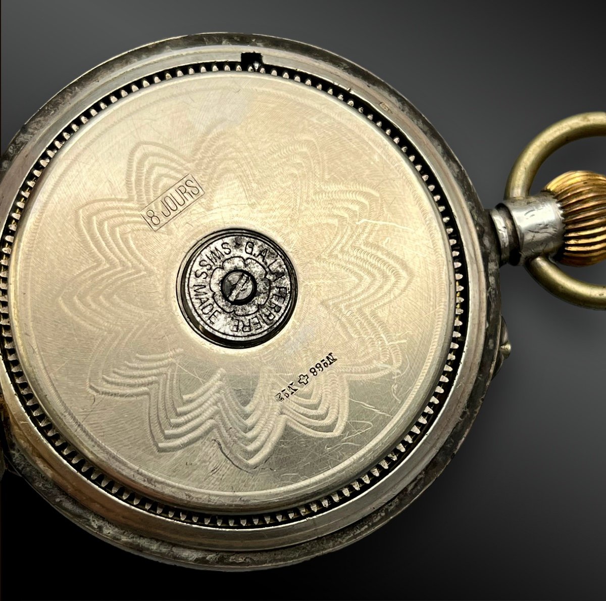 Hebdomas Pocket Watch - Switzerland - Circa 1900-photo-4