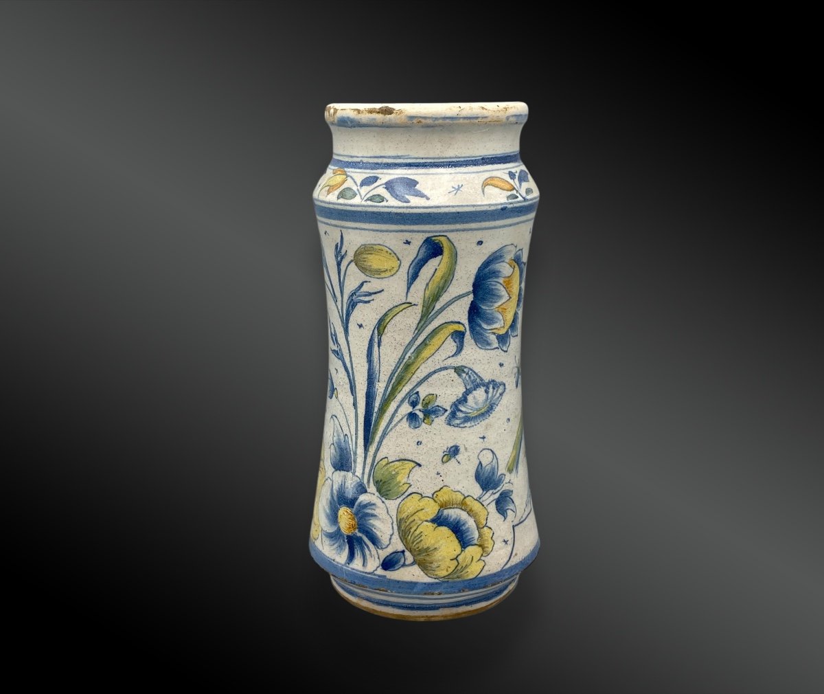 Pharmacy Jar Or Albarello Muel, Province Of Zaragoza, Aragon, Spain Late 17th Century -photo-2