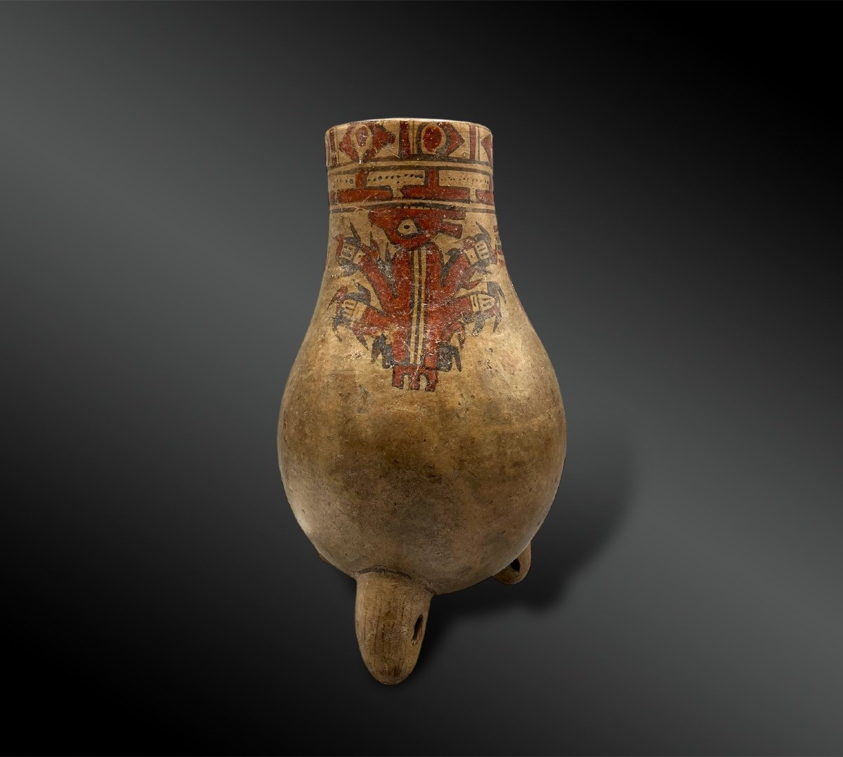 Jaguar Vase - Guanacaste Culture, Nicoya Region, Costa Rica -1000 - 1500 Ad -photo-3