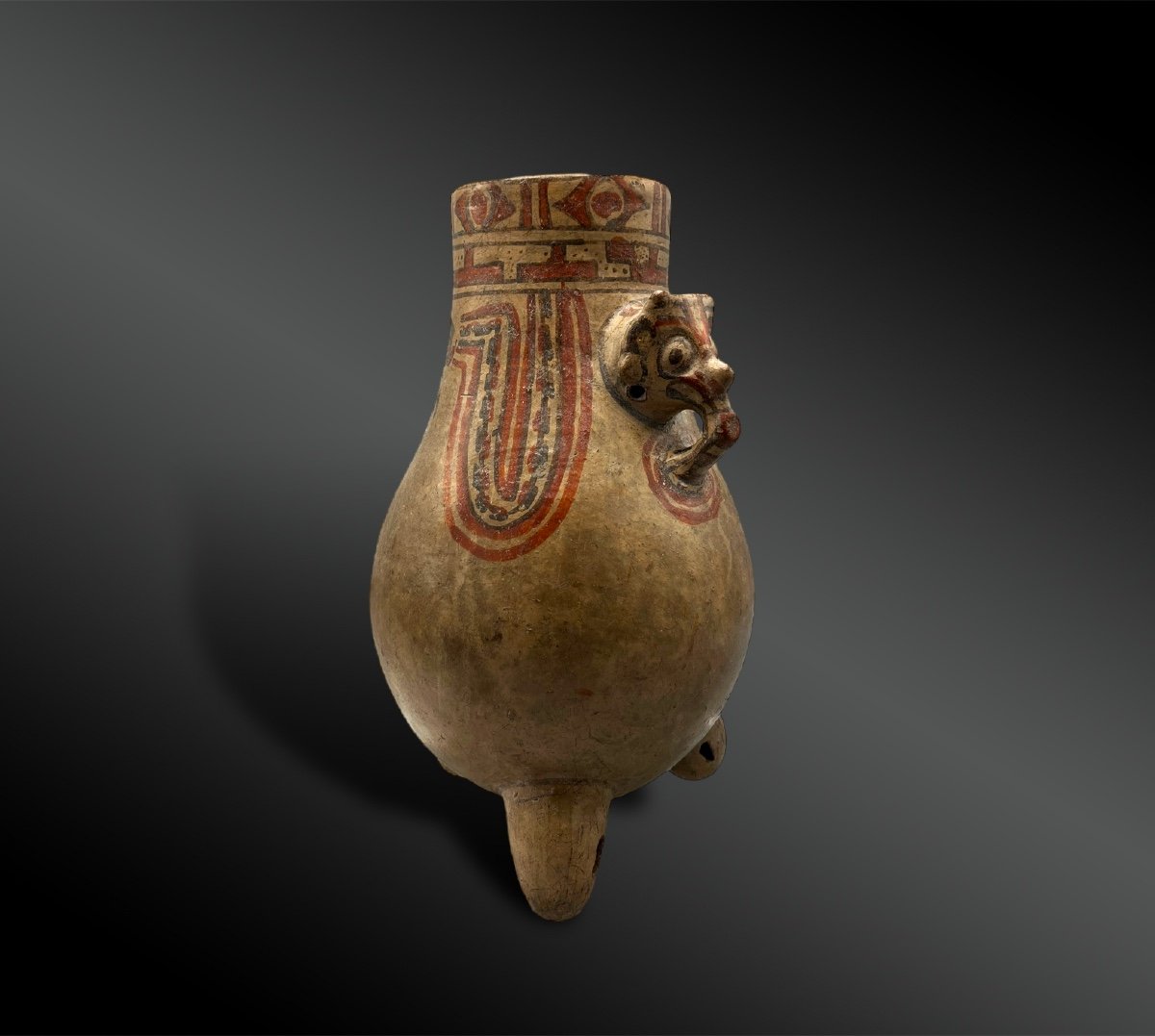 Jaguar Vase - Guanacaste Culture, Nicoya Region, Costa Rica -1000 - 1500 Ad 