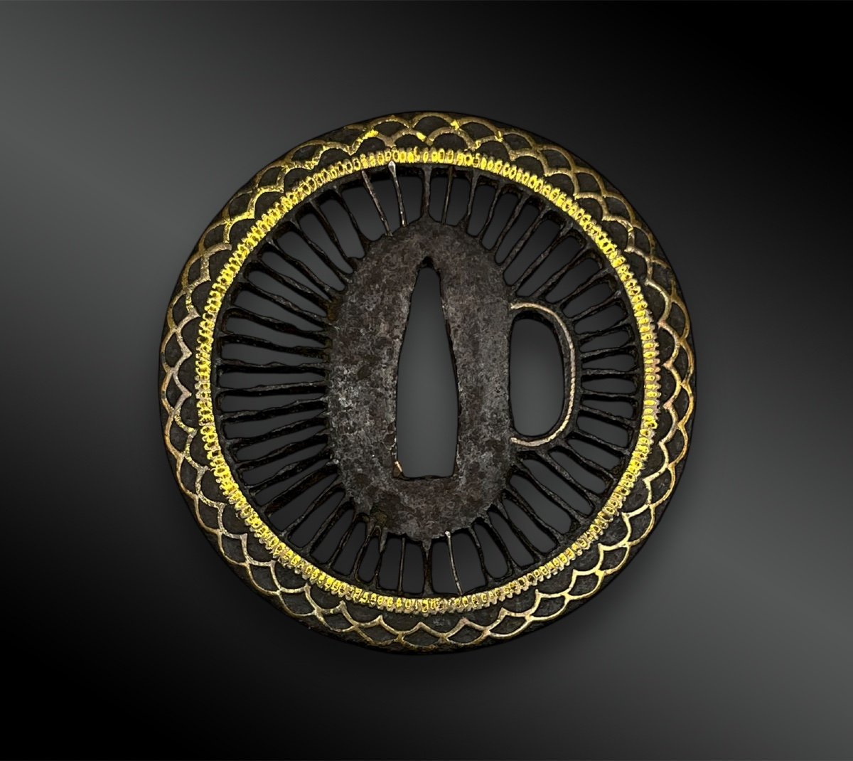 Tsuba Maru Gata - Japon - Période Edo (1603-1868)-photo-3